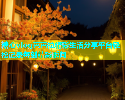 糖心vlog芭芭拉精彩生活分享平台轻松记录每刻精彩瞬间 糖心vlog芭芭拉精彩生活分享平台轻松记录每刻精彩瞬间